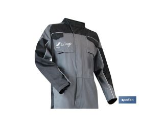 MONO DE TRABAJO BIRO 280gms/m GRIS-NEGRO T-M